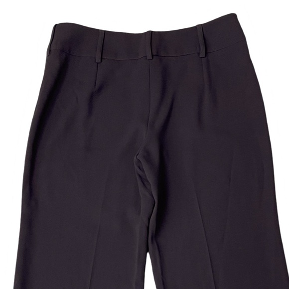 Armani Collezioni Pants Dark Brown Wide Leg Career Wool Trousers Dress Crepe - Picture 4 of 7